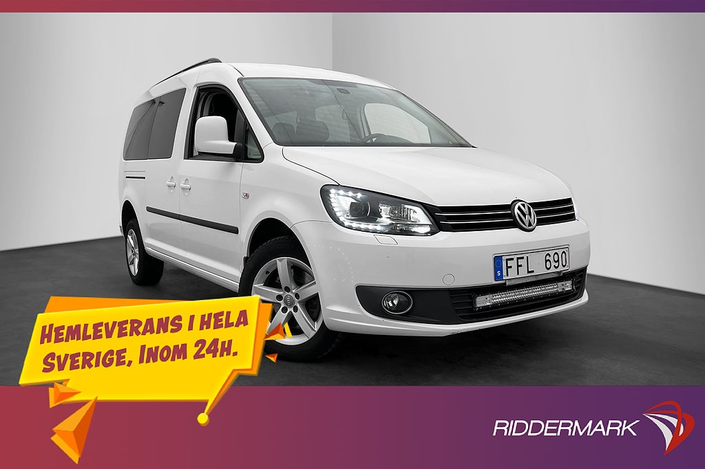 Volkswagen Caddy Maxi 2.0TDI 140hk 4M D-Värm Drag PDC 7-Sits