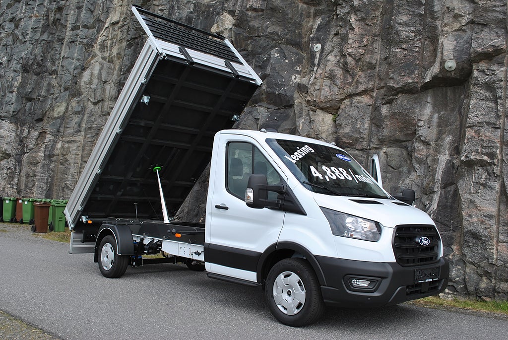 Ford Transit S-Cab 350 med 3-Vägs Tippflak 