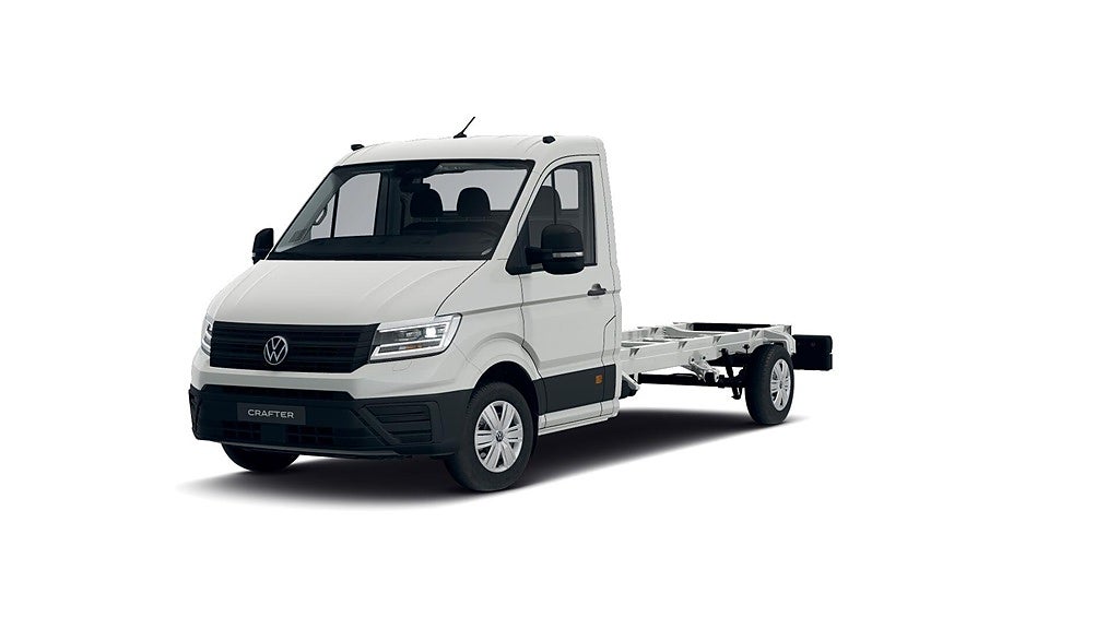 Volkswagen Crafter Enkelhytt lång hjulbas 35 TDI 177hk Aut Flakbil Lagerbil