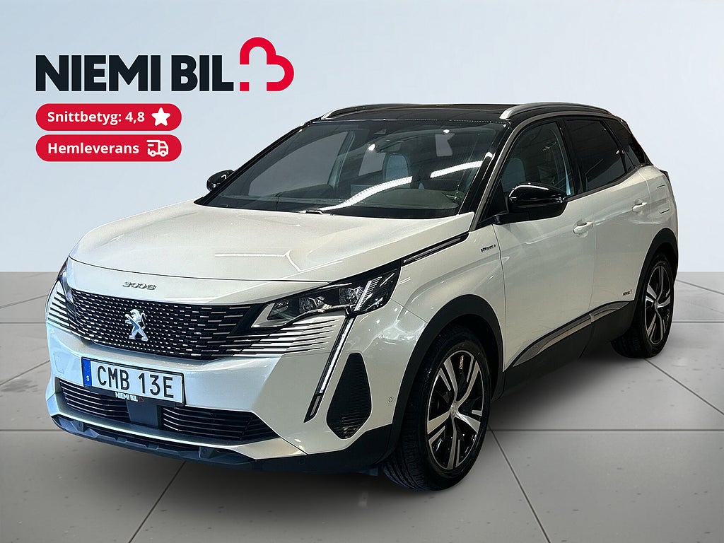 Peugeot 3008 HYBRID4 300 GT Drag Panorama B-kamera CarPlay S&V-däck