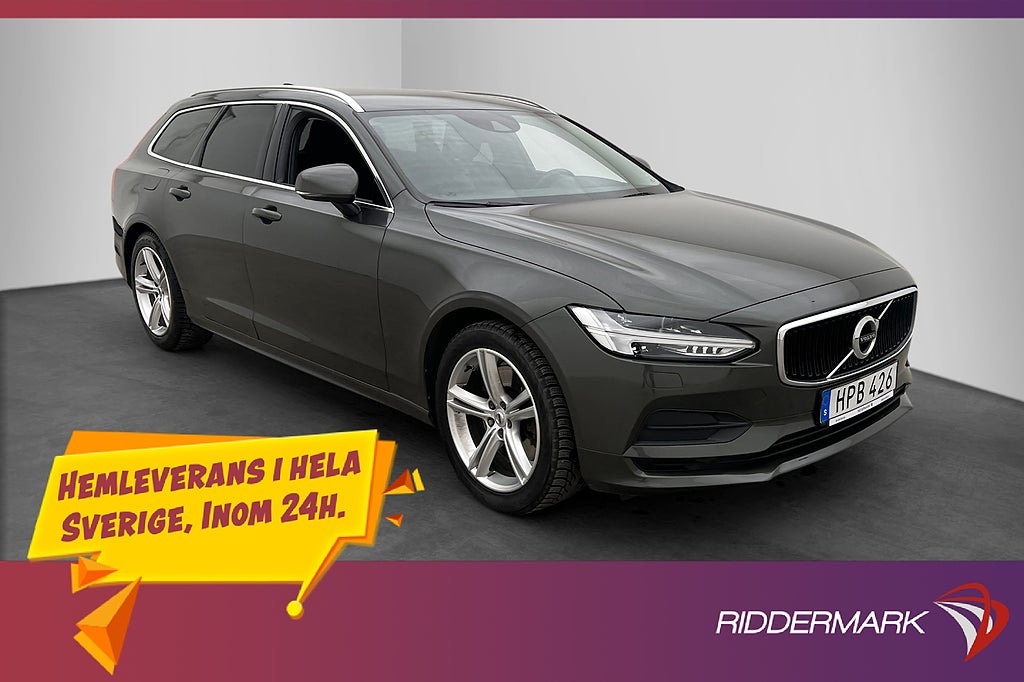 Volvo V90 T4 190hk Momentum Värmare Dragkrok Kamera Rattvärm