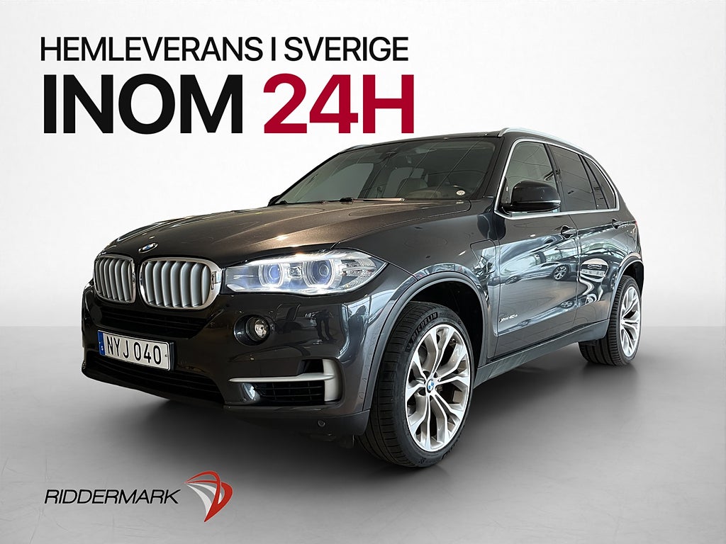 BMW X5 xDrive40e 313hk Pano H/K Kamera Skinn Navi Drag