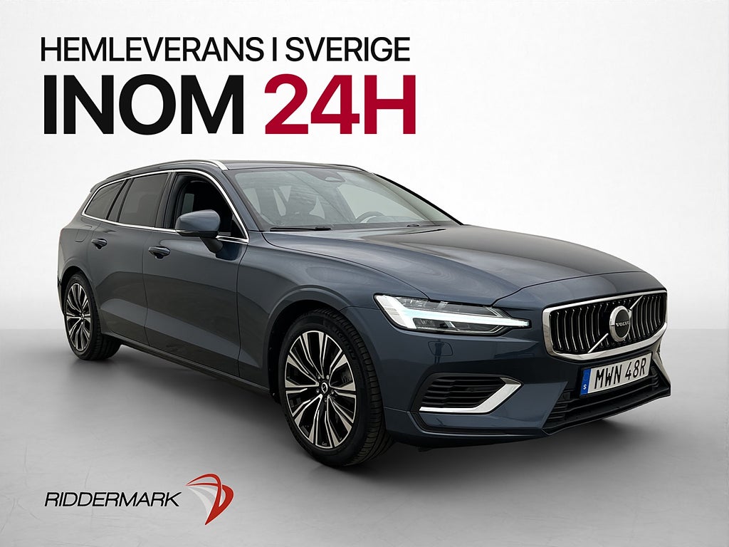 Volvo V60 Recharge T6 AWD 399hk Core Bright Kamera Navi Drag