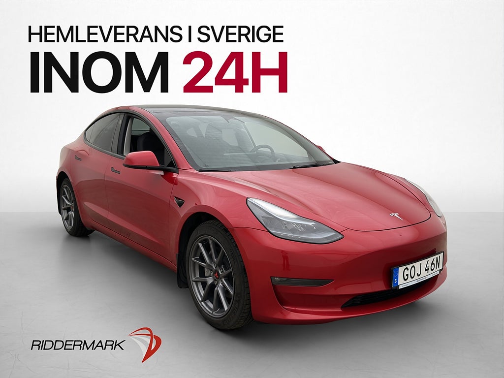 Tesla Model 3 Long Range AWD 498hk Autopilot Drag Pano Skinn