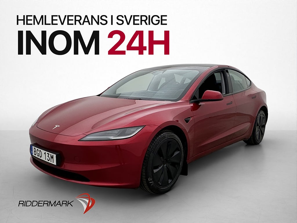 Tesla Model 3 Long Range AWD Panoramaglastak Svensksåld