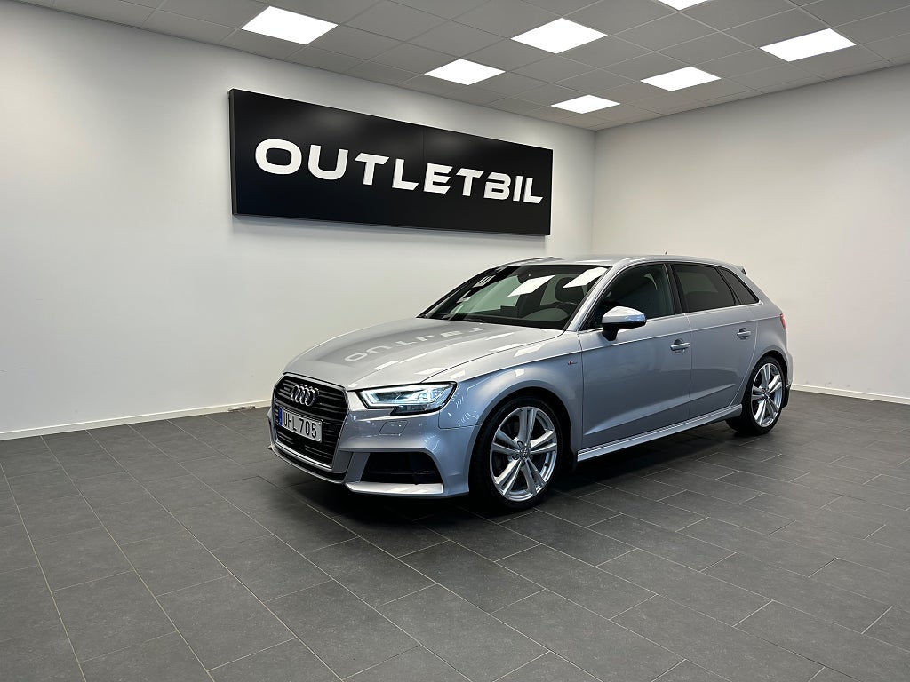 Audi A3 Sportback 2,0 TFSI 190hk Quattro  S Tronic S Line Drag 