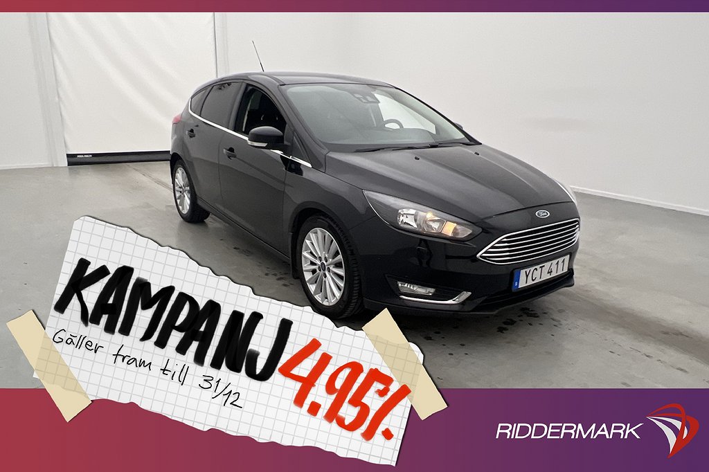 Ford Focus 1.0 EcoBoost 100hk Titanium Kamera 4,95% Ränta