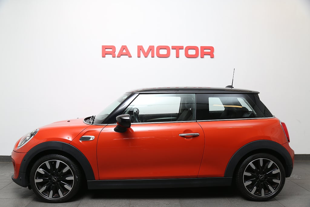 MINI Cooper 3-dörrars 136hk Aut Panorama Motorvärmare 2021