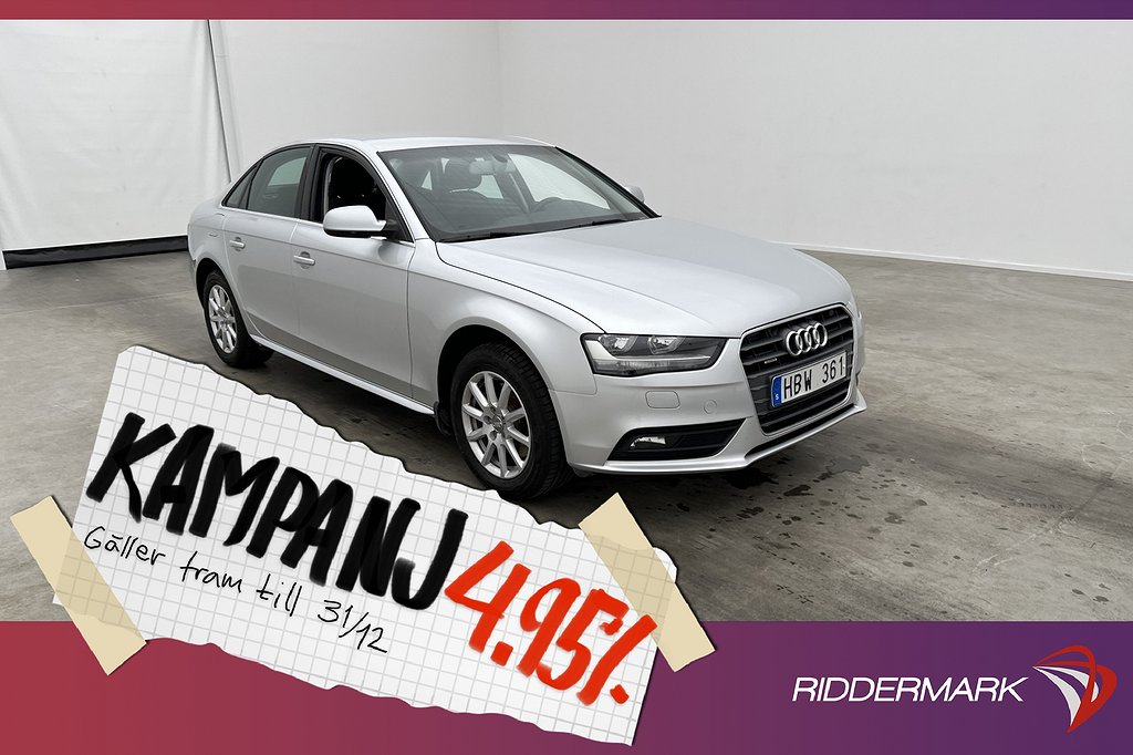 Audi A4 Sedan 1.8 TFSI 170hk Quattro Farthållare 4,95% Ränta