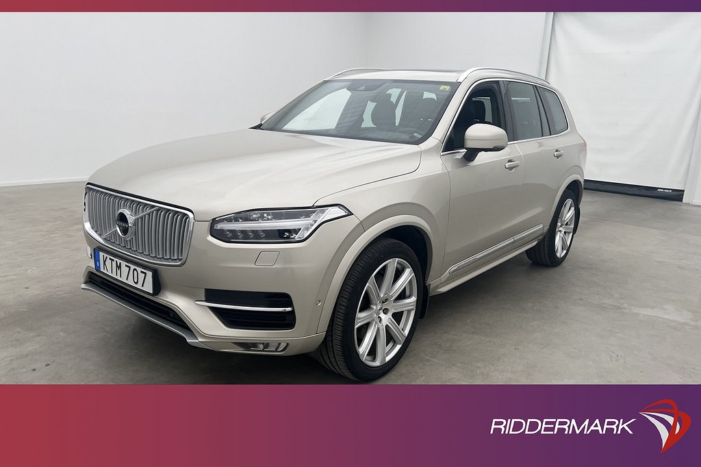 Volvo XC90 D5 AWD Inscription 7-sits Pano B&W Luft HUD Drag