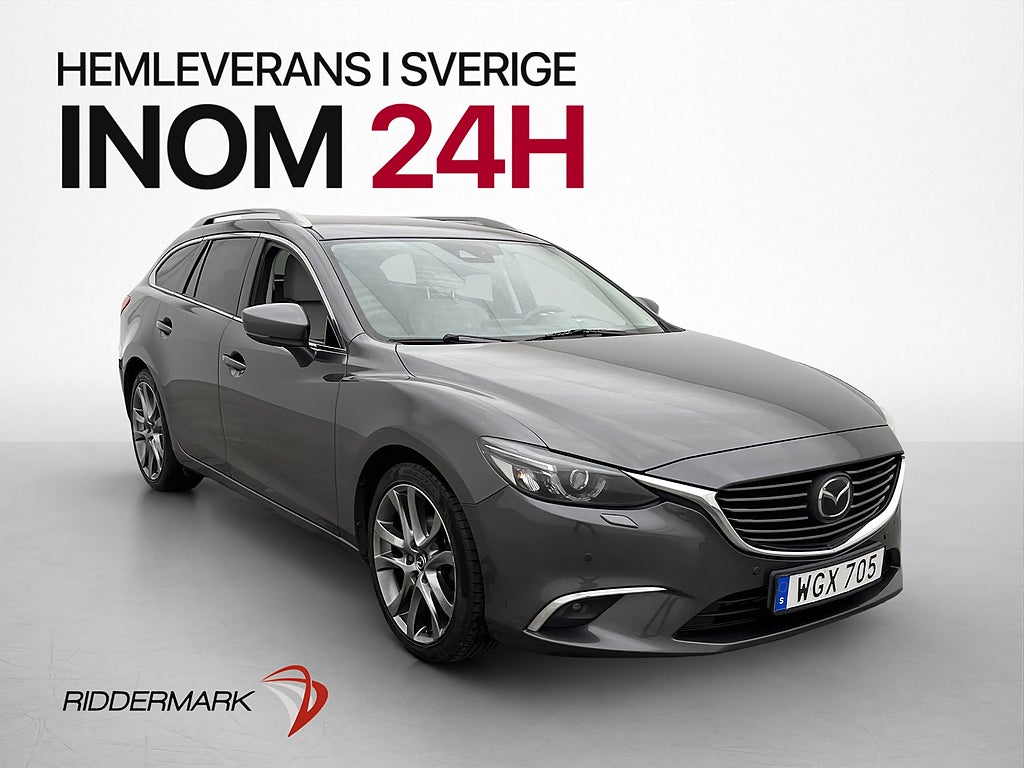 Mazda 6 2.2 175hk AWD Optimum BOSE HuD Kamera Skinn Drag