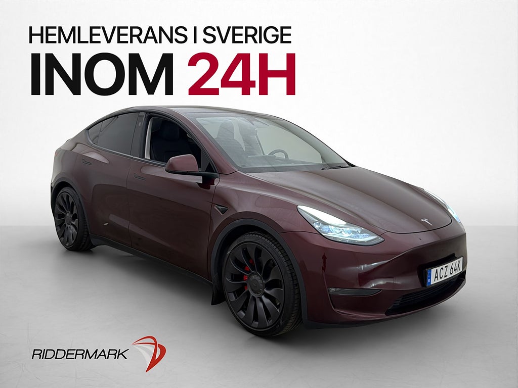Tesla Model Y Performance AWD Dragkrok Autopilot Pano MOMS