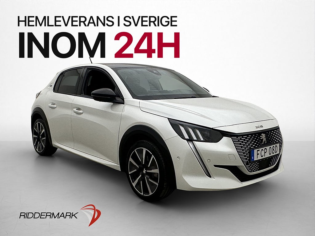 Peugeot E-208 136hk GT Värmepump Kamera Navi CarPlay