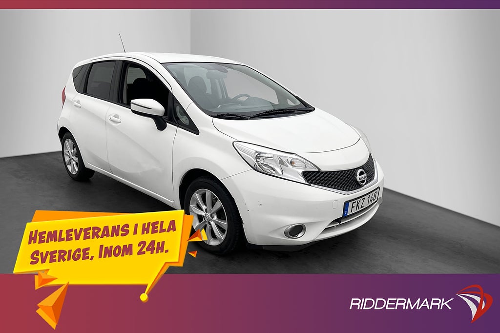 Nissan Note 1.2 98hk M-Värm Bluetooth Farthållare Välservad
