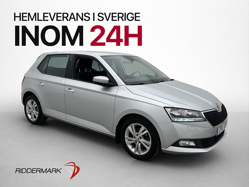 Skoda Fabia 1.0 TSI 95hk 2 Brukare CarPlay Farthållare