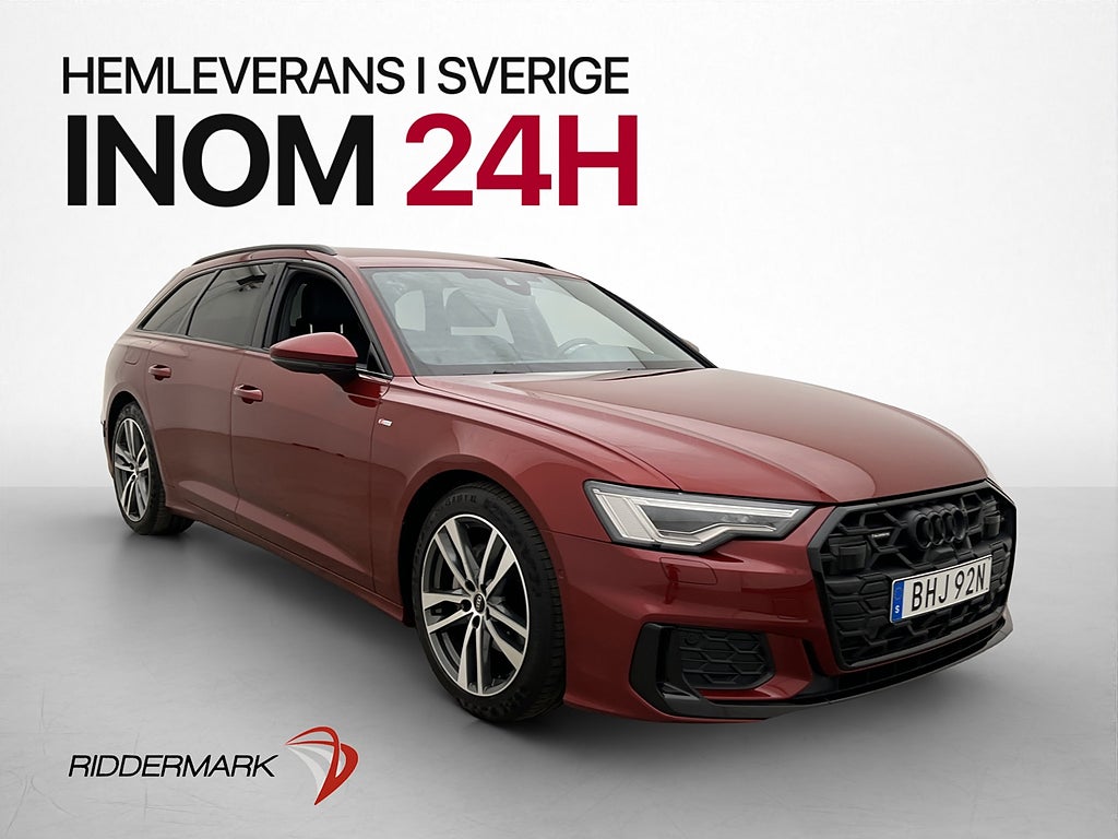 Audi A6 40 TDI Q S line Drag Värmare Cockpit Kamera Skinn