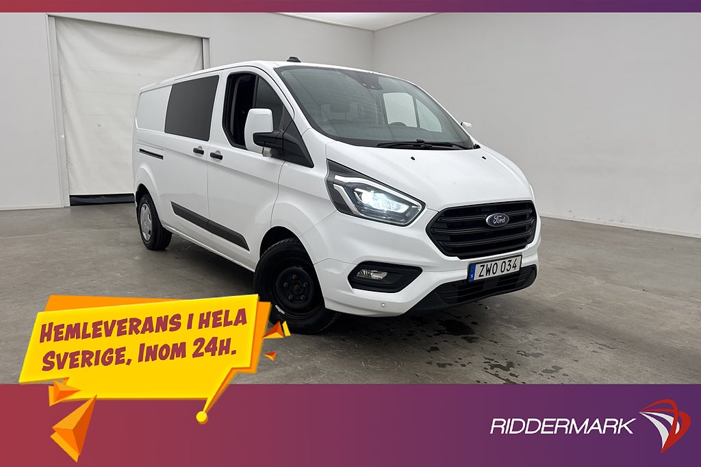 Ford transit-custom CrewVan Ny-Kamrem Värm Drag Kamera Moms