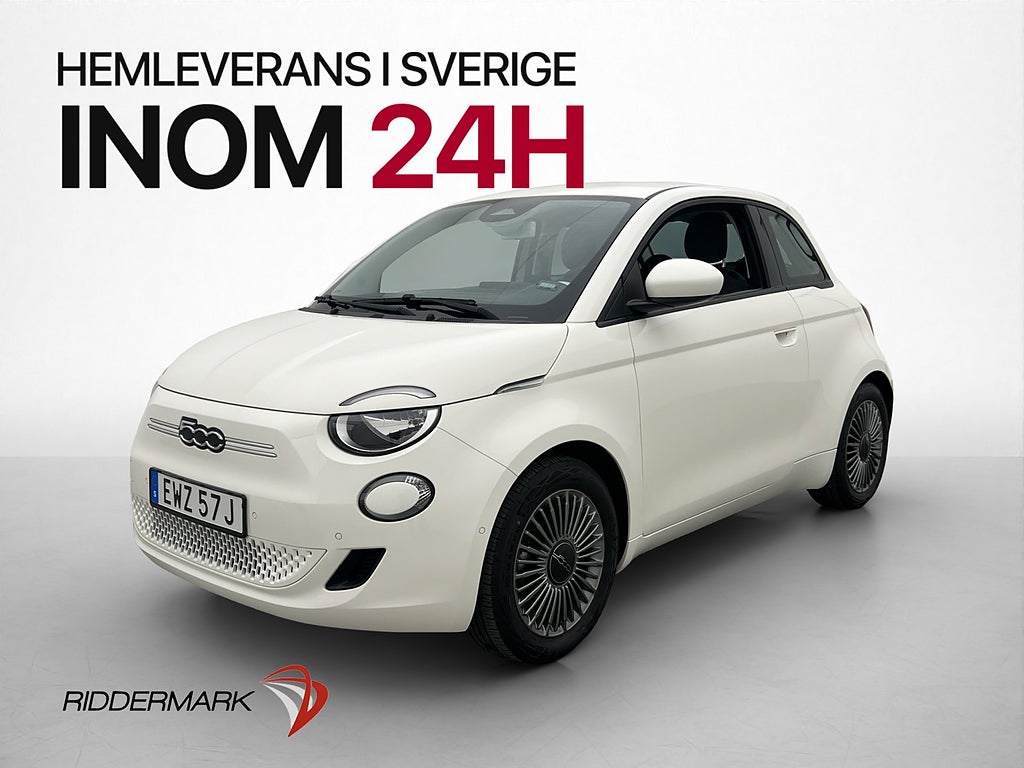 Fiat 500E 42 kWh 118hk Kamera Navi CarPlay Farthållare
