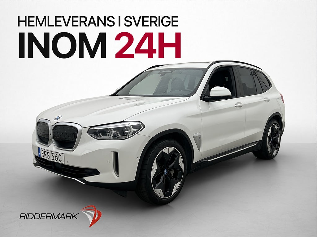 BMW iX3 286hk Pano H/K HUD Drag 360° Elstolar Skinn MOMS