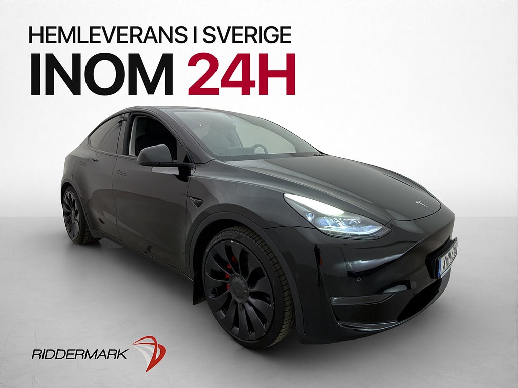 Tesla Model Y Performance AWD 534hk Autopilot Pano Navi Drag