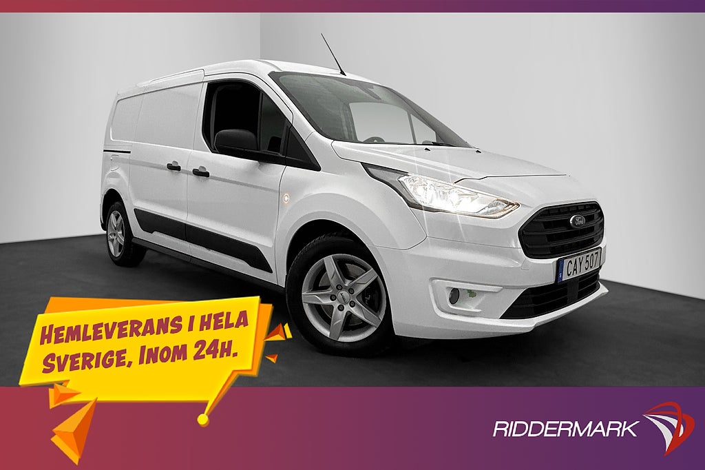 Ford Transit Connect LWB Värmare Drag CARPLAY B-Kamera Moms