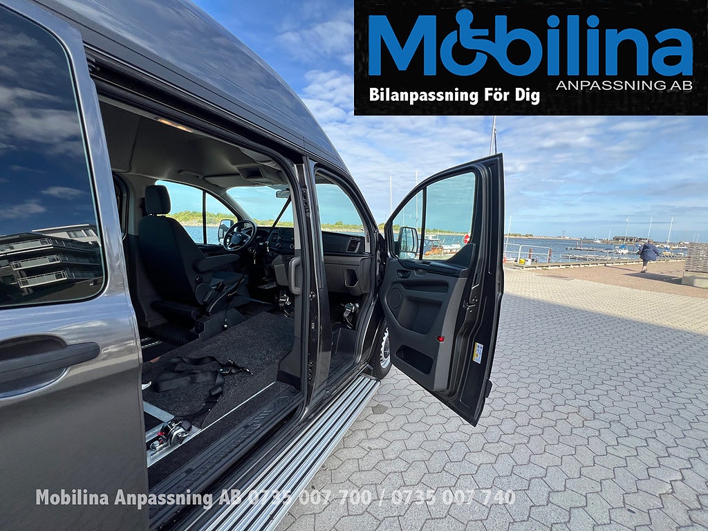 Ford Transit Custom Handikappanpassad Rullstolsplats h Fram