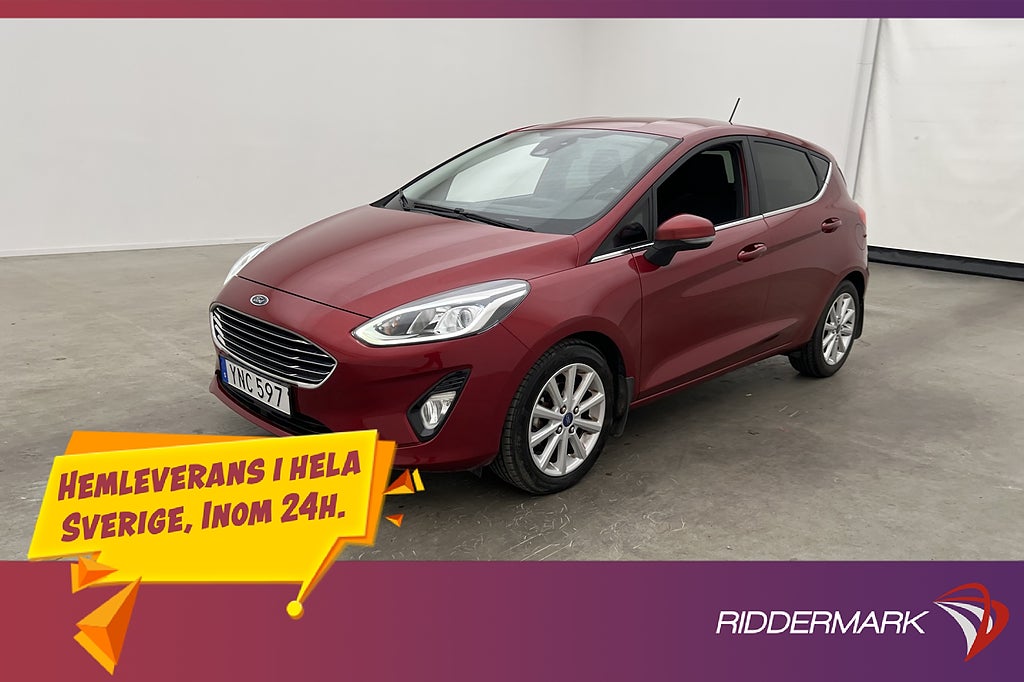 Ford Fiesta 1.0 100hk Titanium Navigation Rattvärme Adp-Fart