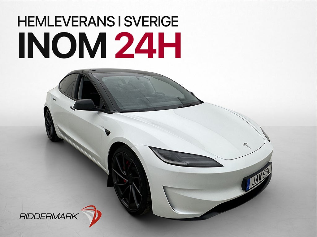 Tesla Model 3 Performance Värmepump Pano Autopilot MOMS