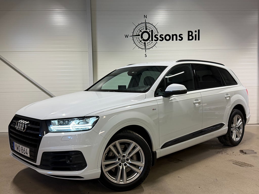 Audi Q7 3.0 TDI V6 Q S Line Aut 7-sits D-Värm B-Kam Drag BLIS