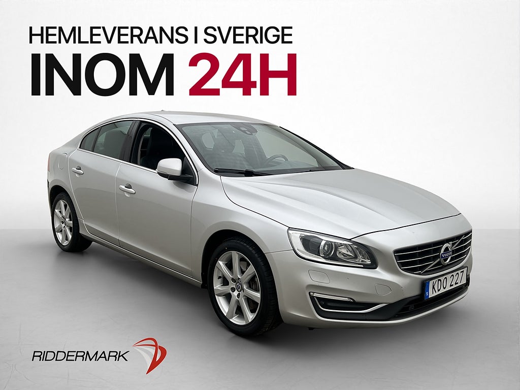 Volvo S60 D4 AWD 190hk Summum VOC Kamera Navi Skinn Elstol