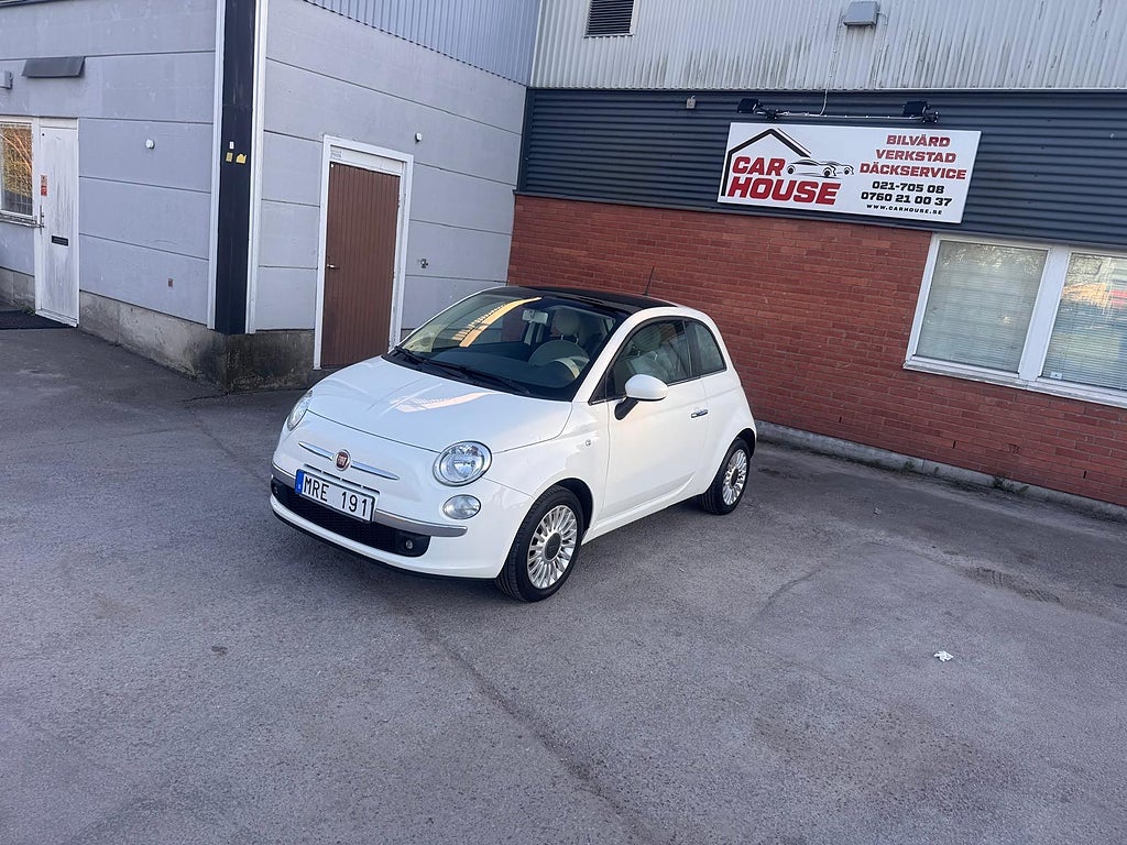 Fiat 500 1.2 8V Lounge Euro 5/ny kamrem/Panorama/Ränta fr 1,95%