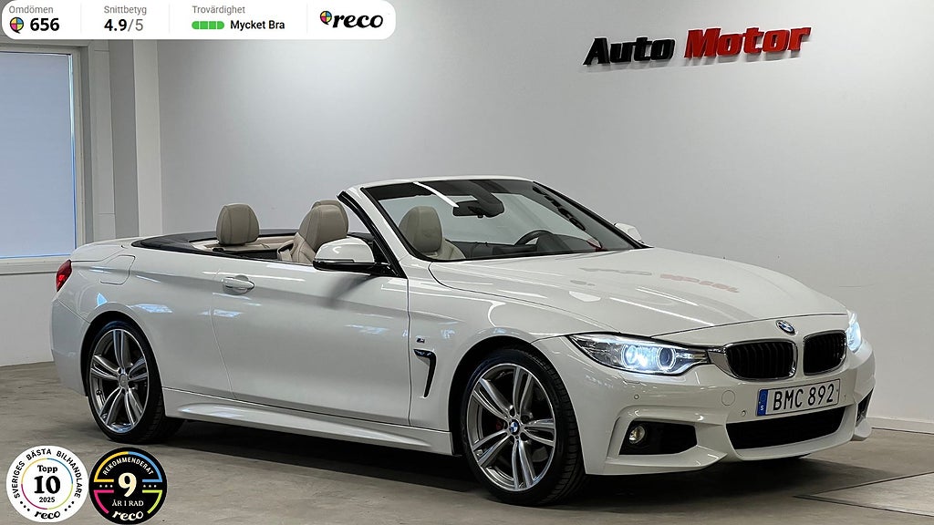 BMW 428 i Cab M-sport Navi/H&K/Skinn/PDC 245HK