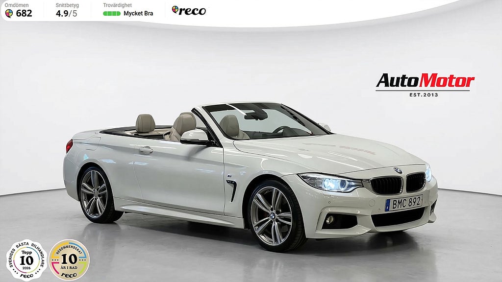 BMW 428 428i Cab M-sport Navi/H&K/Skinn 245HK