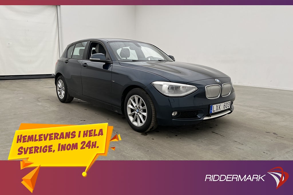 BMW 118 d 143hk M-Värmare Sensorer Svart Innertak 0,45L/mil