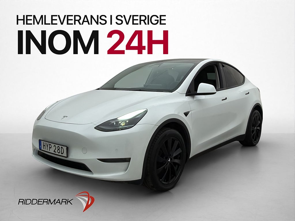 Tesla Model Y Long Range AWD Värmepump Rattvärme Svensksåld
