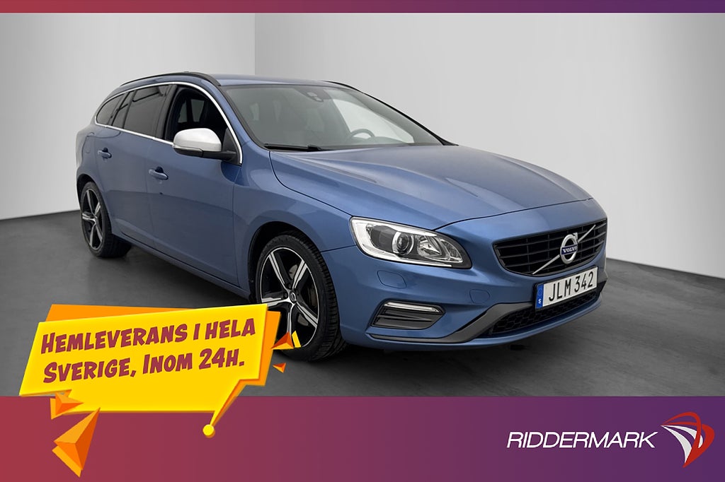 Volvo V60 D4 AWD R-Design VOC Värmare Kamera Rattvärme Drag