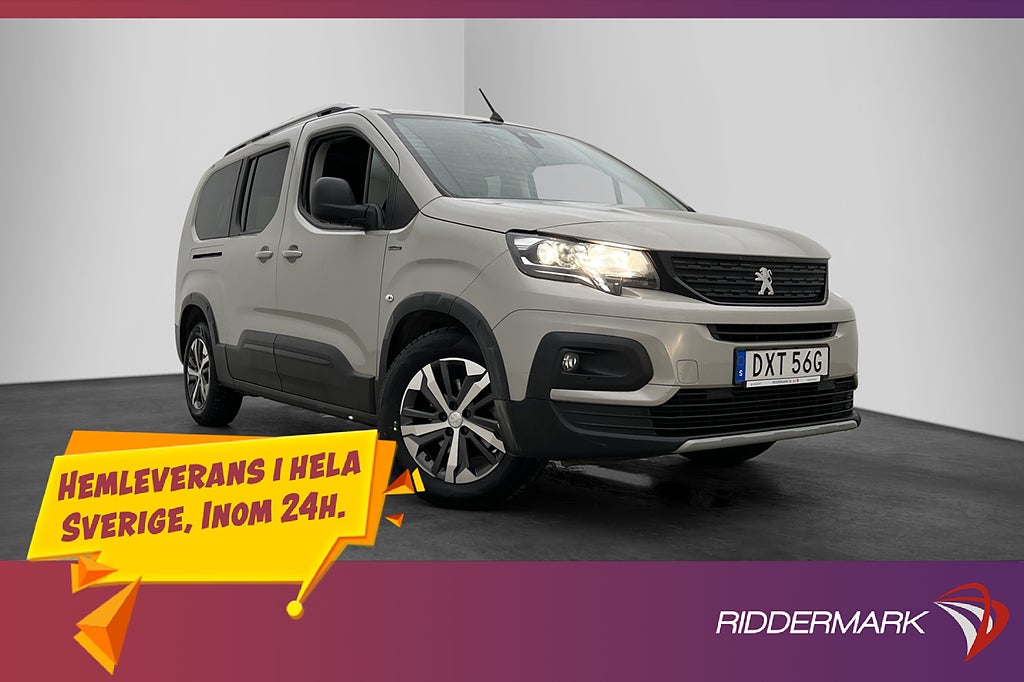 Peugeot Rifter Lång GT-Line 130hk Ny-Kamrem PDC CARPLAY Moms