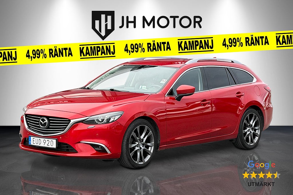 Mazda 6 Wagon 2.2 SKYACTIV-D AWD 175hk DVÄRMARE/Drag/BOSE