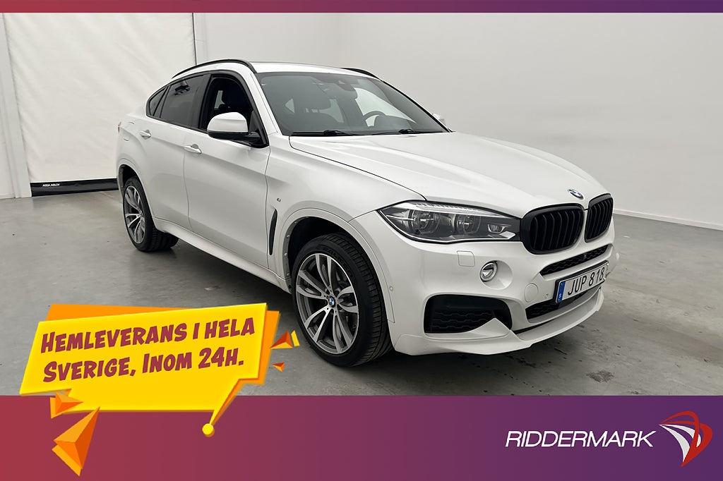 BMW X6 XDrive40d M Sport Värmare Pano H/K HUD Skinn Navi