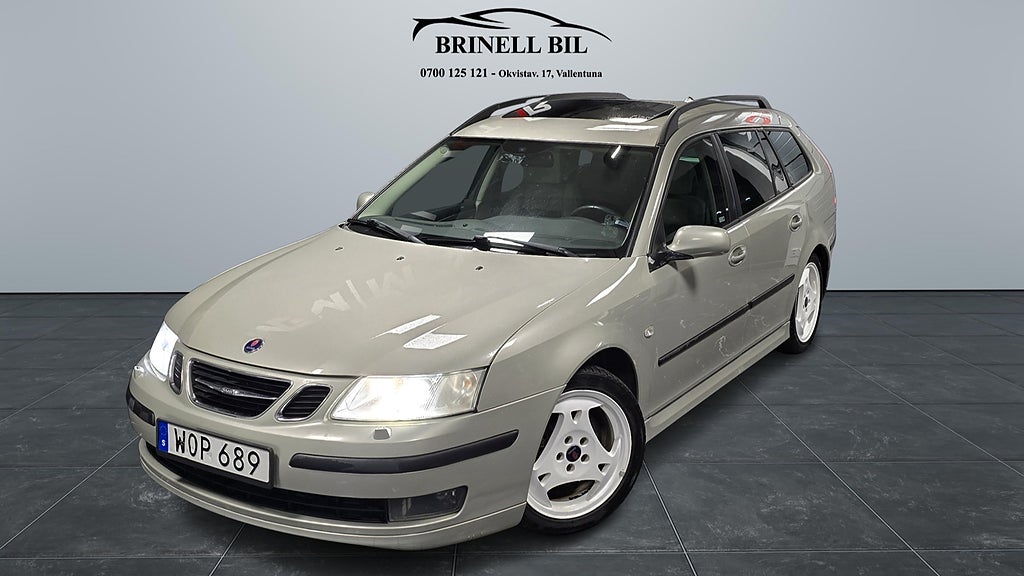 Saab 9-3 SportCombi 2.0 T Automatisk Taklucka vit fälgar