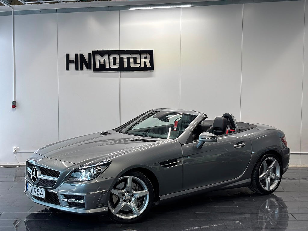 Mercedes-Benz SLK 200 Cab AMG Sport |1Ägare|Skinn|LågMil|NyServ|Nybess|