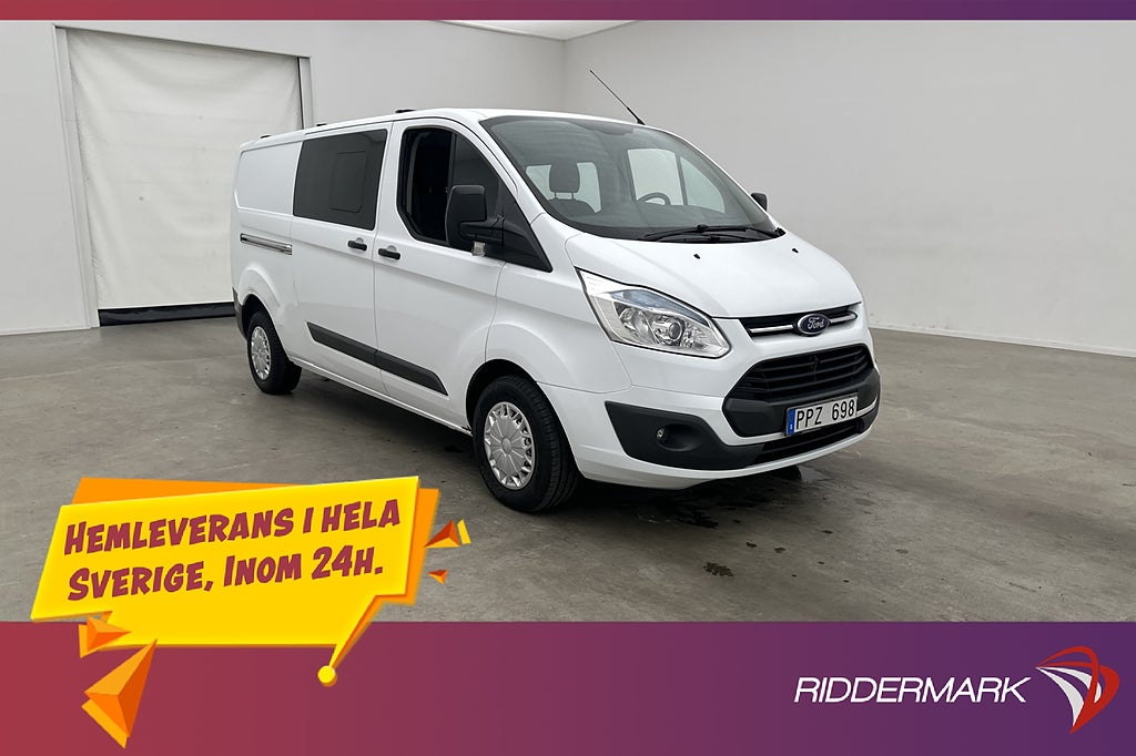 Ford transit-custom L2 CrewVan 2.2TDCi Värmare Drag 6-Sits