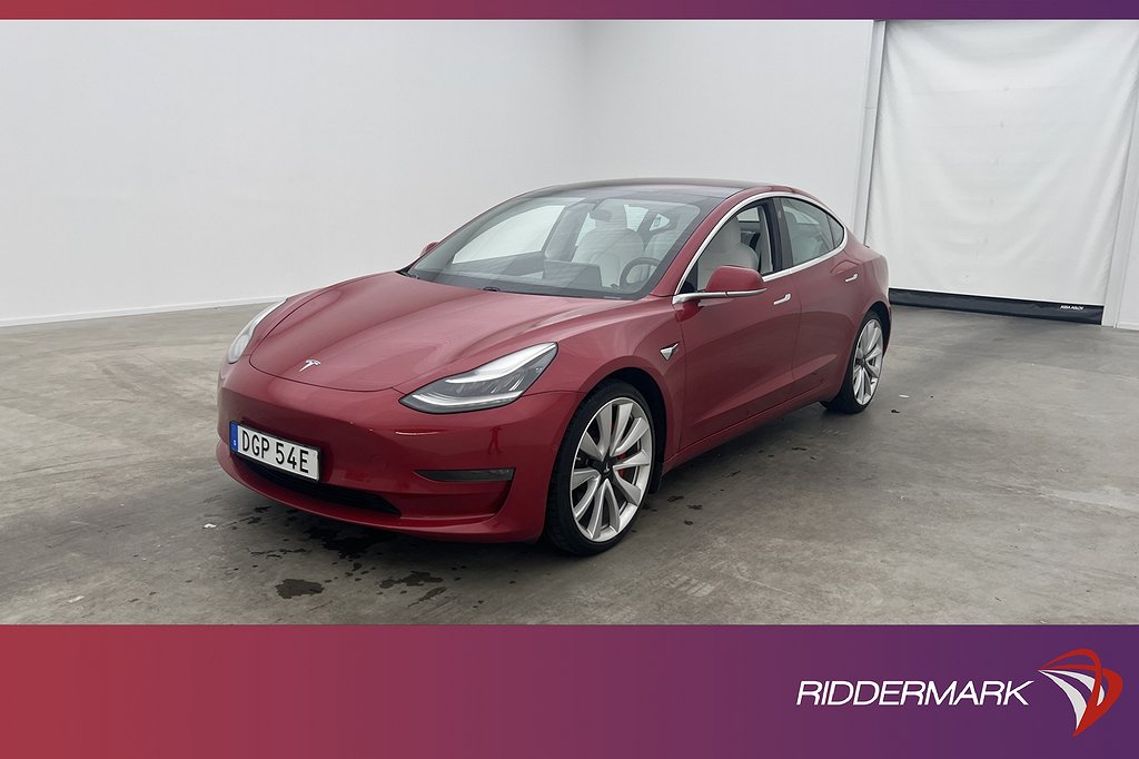 Tesla Model 3 Performance AWD FSD Pano Kamera Sv.Såld