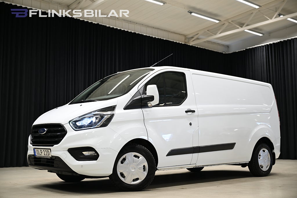 Ford transit Custom 130HK L2 Automat|Inredd|LED|Drag|Värmare|Leasbar
