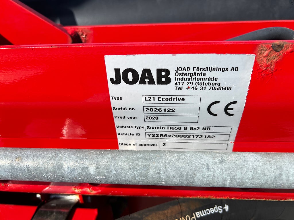 Scania R650 6x2 Lastväxlare, Euro 6