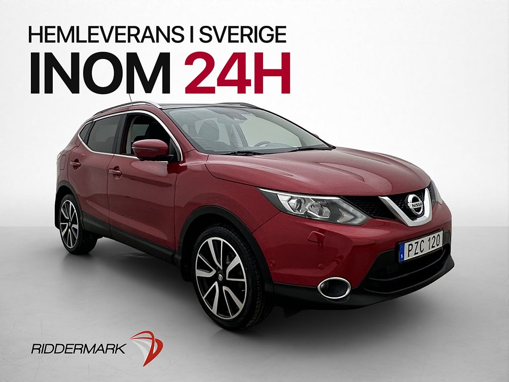 Nissan Qashqai 1.2 115hk Tekna Panorama 360°Kamera Navi Drag