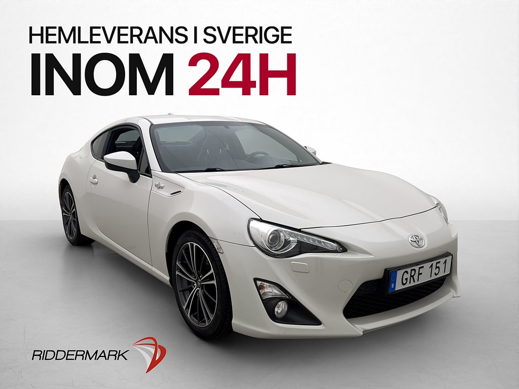 Toyota GT86 2.0 H4 200hk Svensksåld 3-Brukare Sportstolar