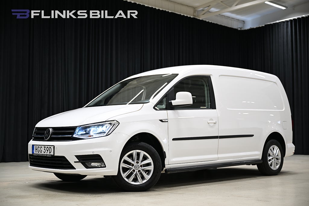 Volkswagen Caddy Maxi DSG 102HK Nedlackad|LED|Inredd|Drag|Värmare|Leasbar