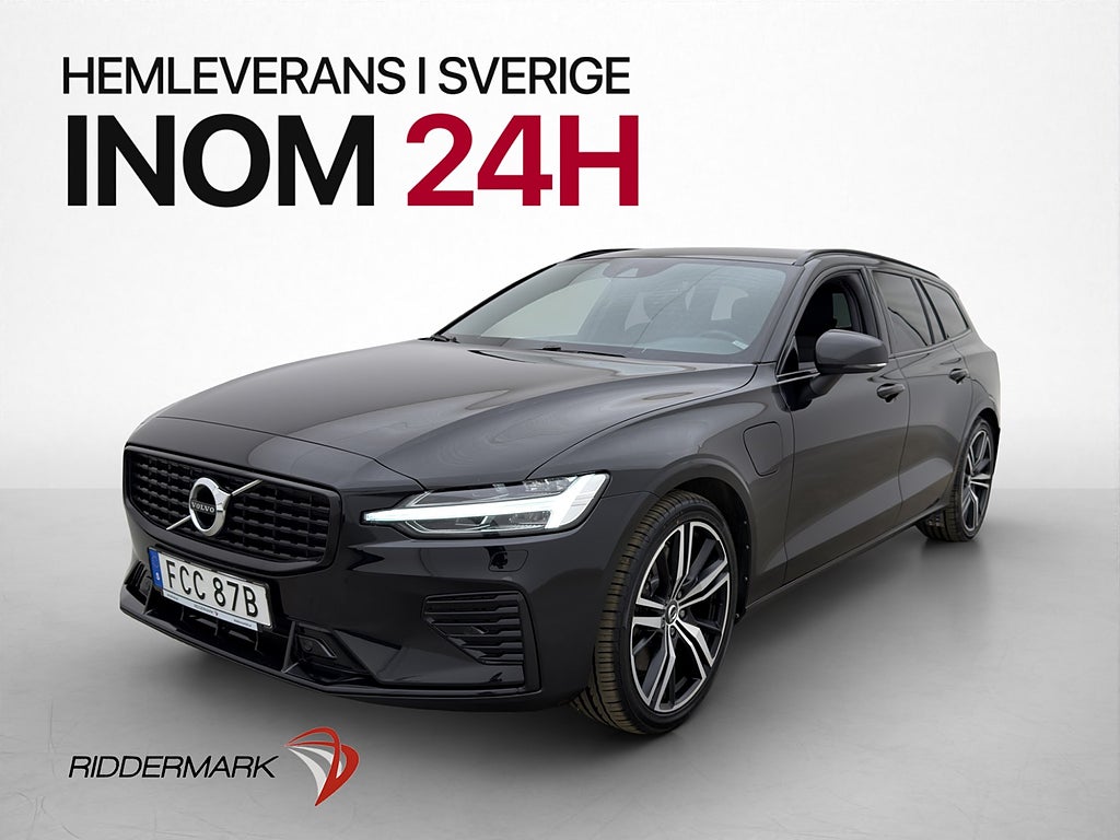 Volvo V60 Recharge T6 AWD 350hk R-Design SvartOptik Värm VoC