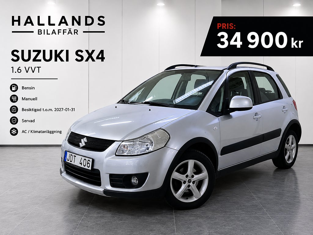 Suzuki SX4 1.6 DOHC 16V VVT 107hk / Nyservad / Drag / Keyless 